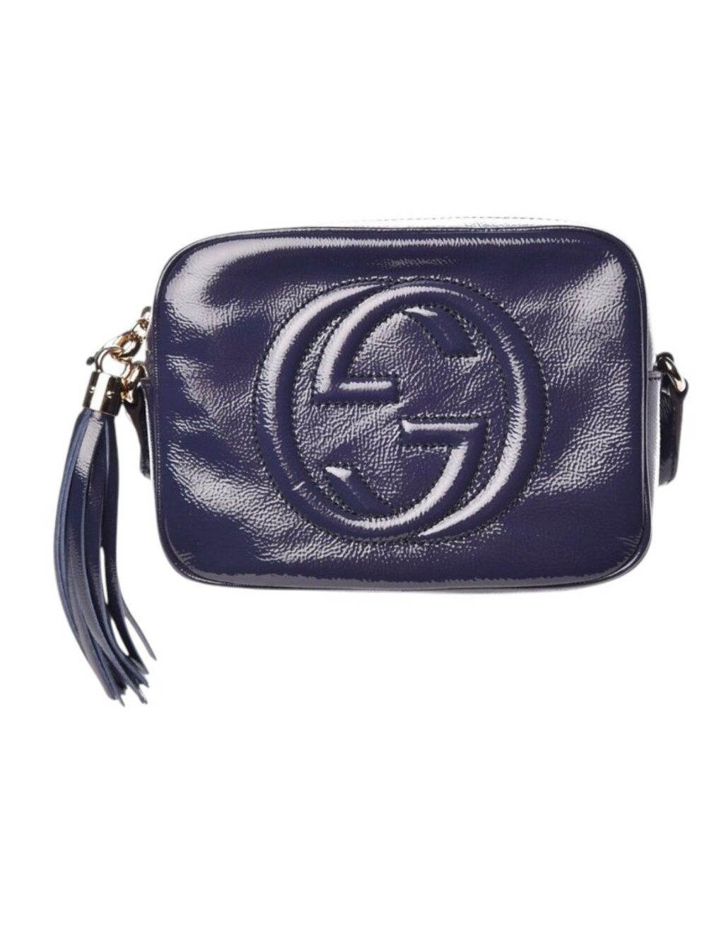 Gucci Soho Disco Crossbody Bag – Navy Patent Leather
